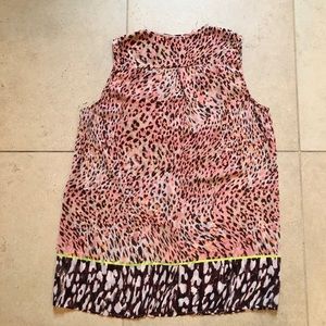 CAbi pink patterned blouse